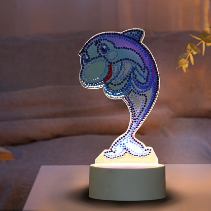 DIY Diamond Painting LED Night Light Cross Stitch Crystal for Bedroom Home Decor