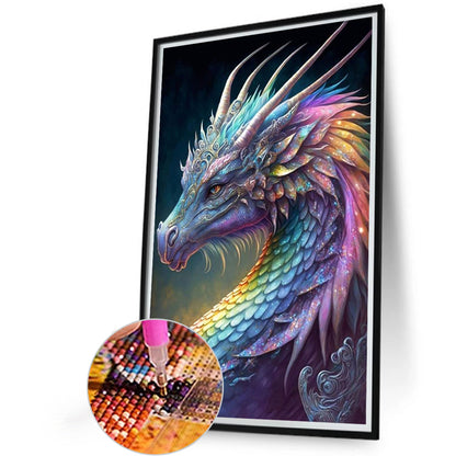 Rainbow Dragonscale Dragon - Full Square Drill Diamond Painting 40*60CM