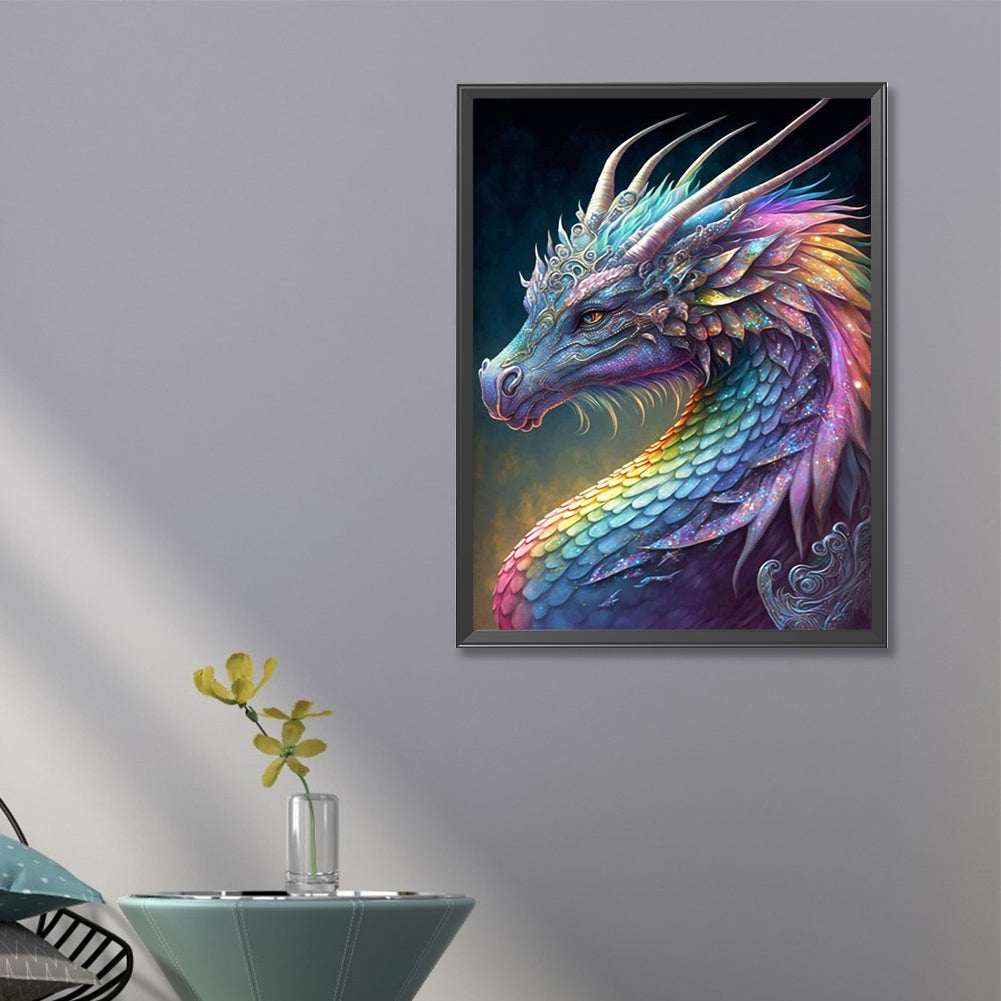 Rainbow Dragonscale Dragon - Full Square Drill Diamond Painting 40*60CM