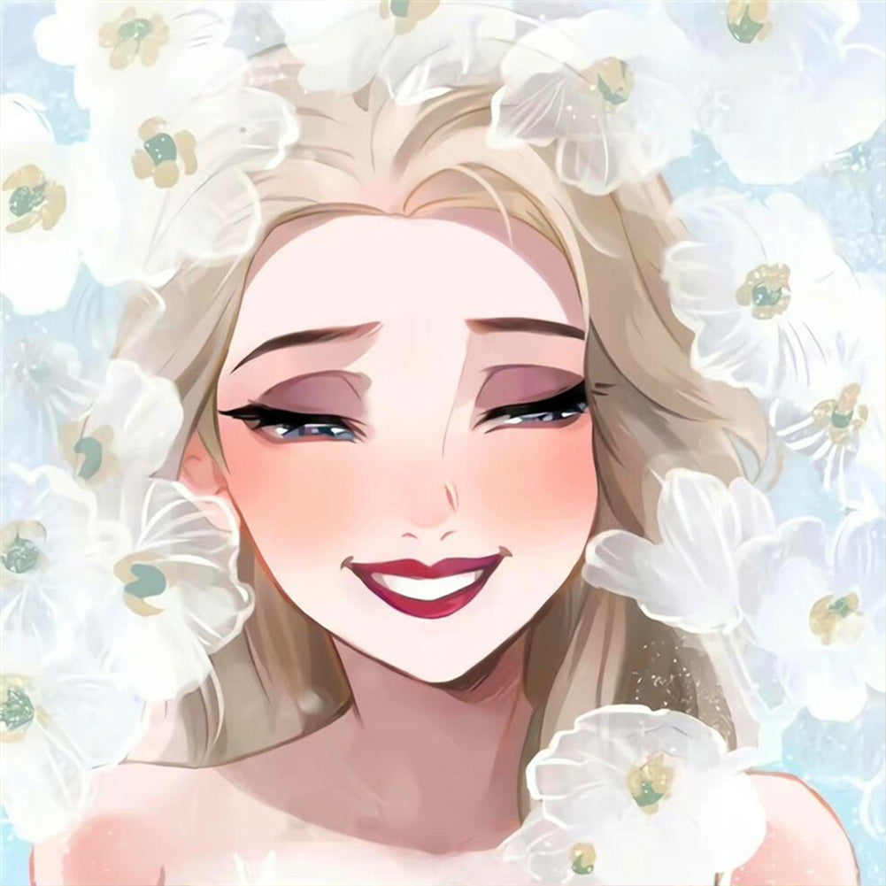 Laughing Elsa - Full Round Drill Diamond Painting 30*30CM