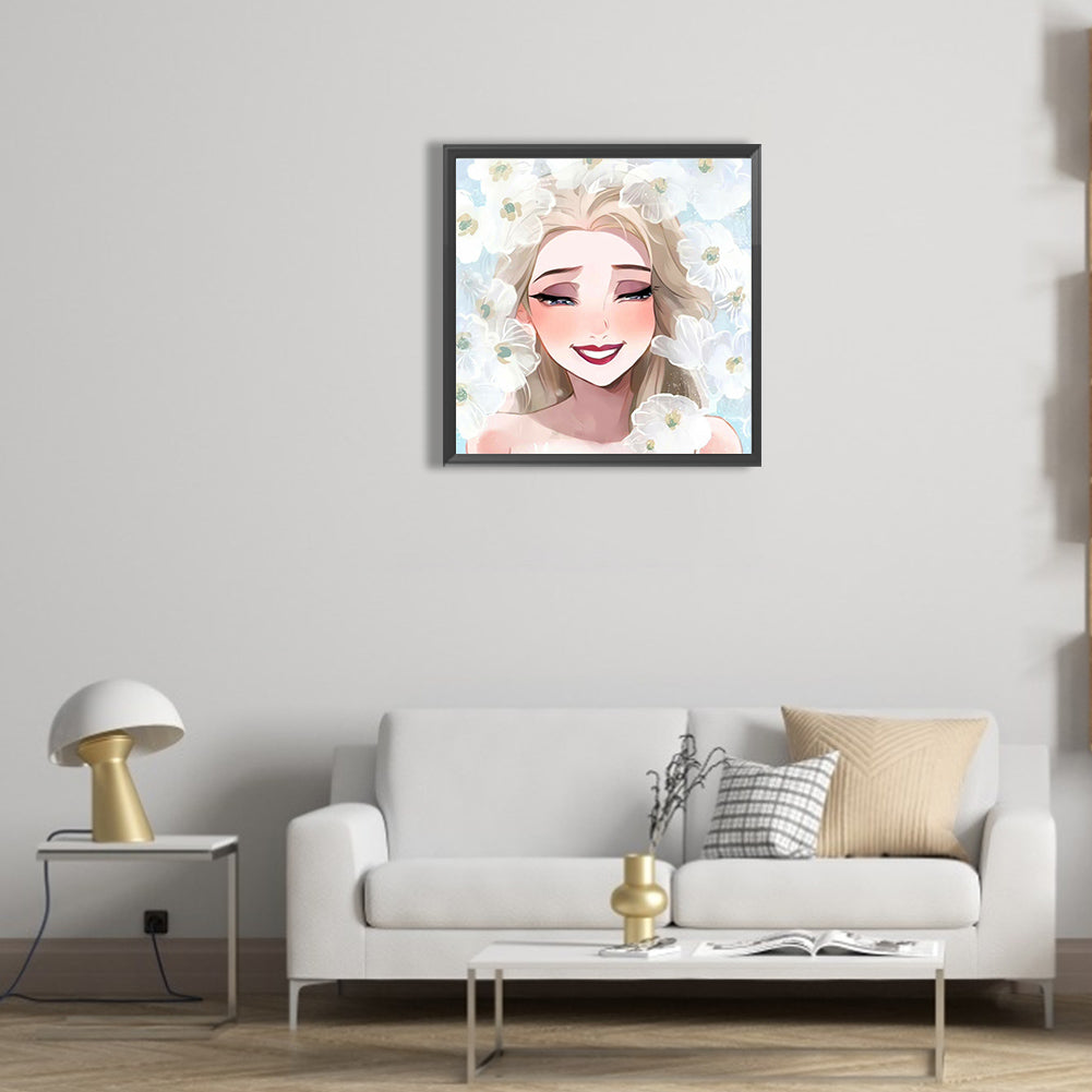 Laughing Elsa - Full Round Drill Diamond Painting 30*30CM