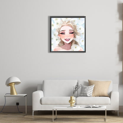 Laughing Elsa - Full Round Drill Diamond Painting 30*30CM