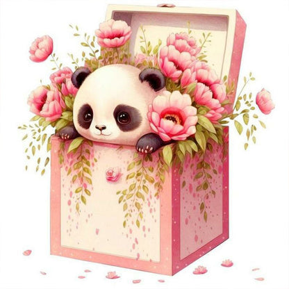 Flowers And Pandas - Full Round Drill Diamond Painting 30*30CM