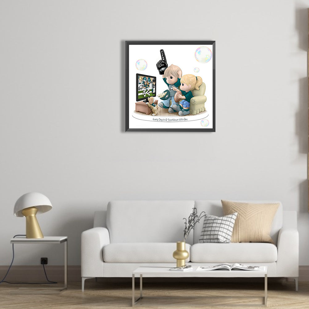 Watch Football - Full Round Drill Diamond Painting 30*30CM