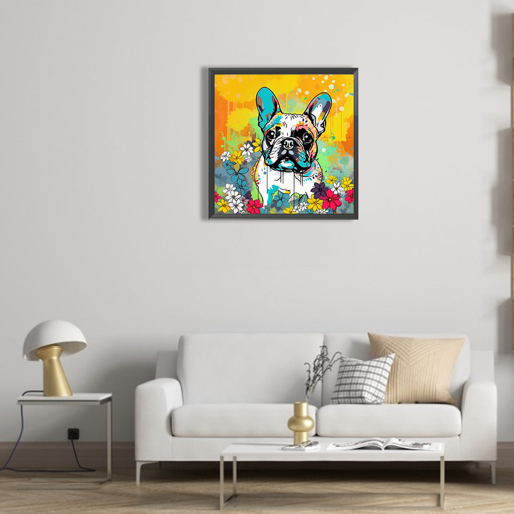 Calm Dog - Full Round Drill Diamond Painting 30*30CM
