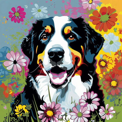Happy Dog - Full Round Drill Diamond Painting 30*30CM