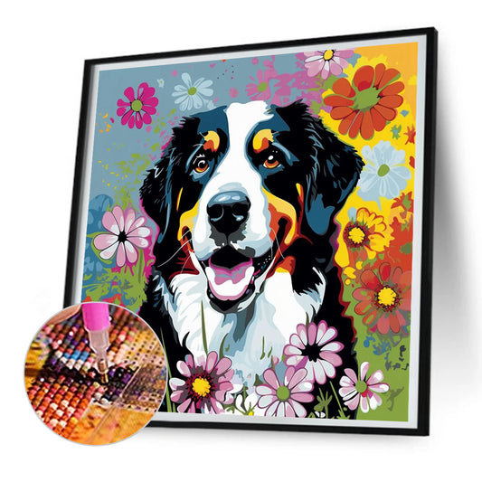 Happy Dog - Full Round Drill Diamond Painting 30*30CM
