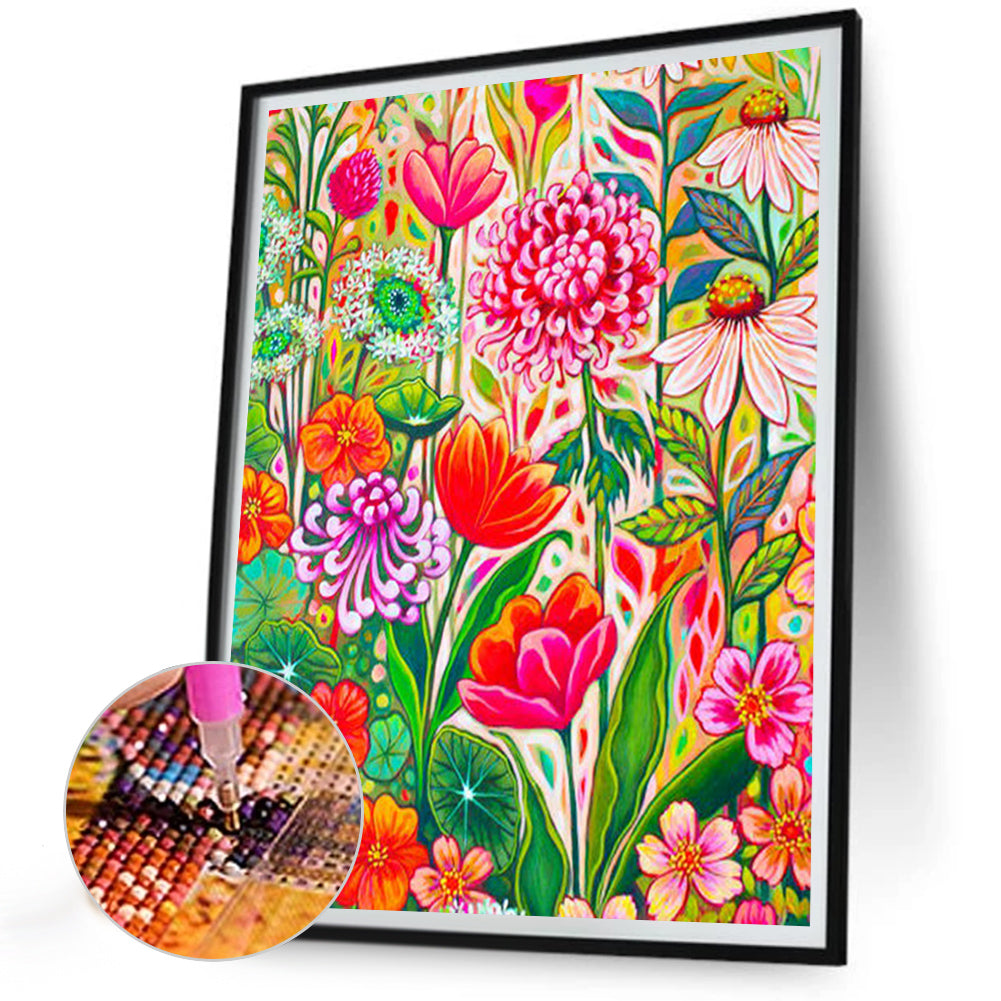 Many Flowers - Full Round Drill Diamond Painting 30*40CM