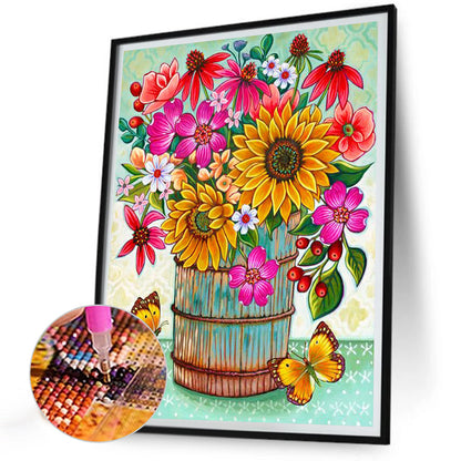 Main Sunflower - Full Round Drill Diamond Painting 30*40CM