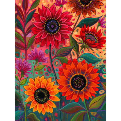 Sunflower - Full Round Drill Diamond Painting 30*40CM