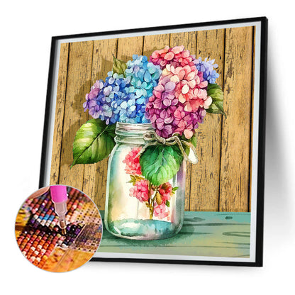 Jar Of Flowers - Full Round Drill Diamond Painting 30*30CM