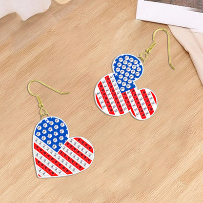 DIY 2 Pairs Diamond Painting Earrings Special Shaped Double Sided Jewelry