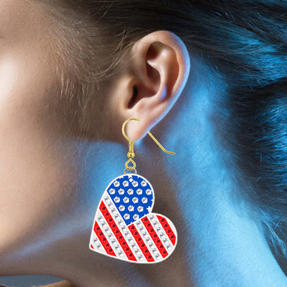 DIY 2 Pairs Diamond Painting Earrings Special Shaped Double Sided Jewelry