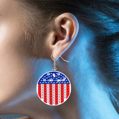 DIY 2 Pairs Diamond Painting Earrings Special Shaped Double Sided Jewelry