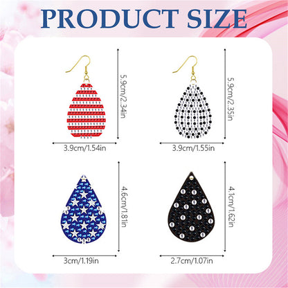 DIY 2 Pairs Diamond Painting Earrings Special Shaped Double Sided Jewelry