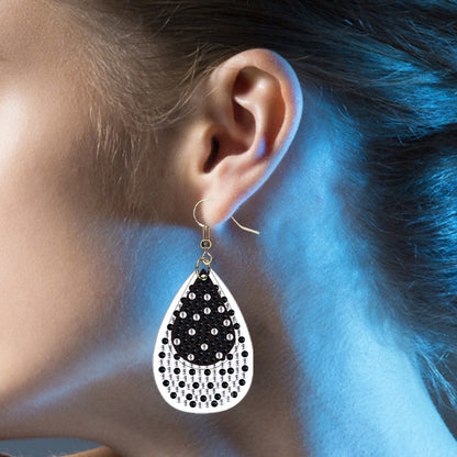 DIY 2 Pairs Diamond Painting Earrings Special Shaped Double Sided Jewelry