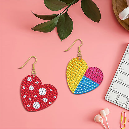 DIY 2 Pairs Diamond Painting Earrings Special Shaped Double Sided Jewelry