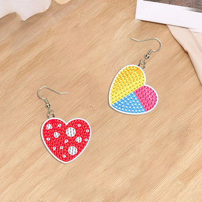 DIY 2 Pairs Diamond Painting Earrings Special Shaped Double Sided Jewelry