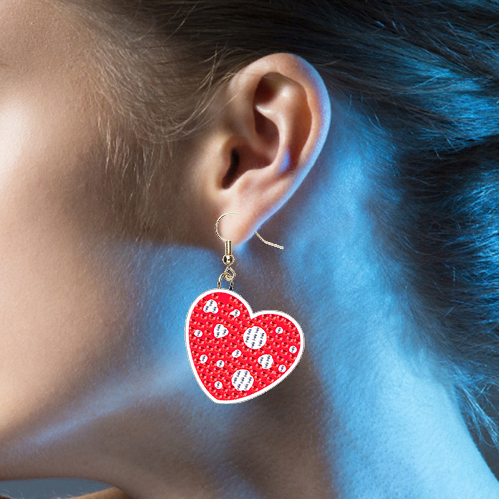 DIY 2 Pairs Diamond Painting Earrings Special Shaped Double Sided Jewelry