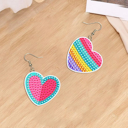 DIY 2 Pairs Diamond Painting Earrings Special Shaped Double Sided Jewelry
