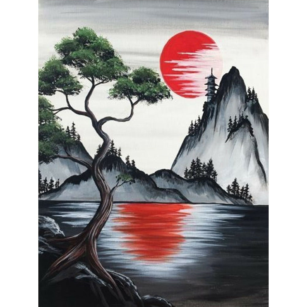 Landscape - Full Round Drill Diamond Painting 30*40CM