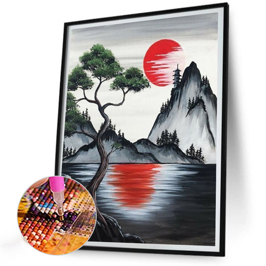 Landscape - Full Round Drill Diamond Painting 30*40CM