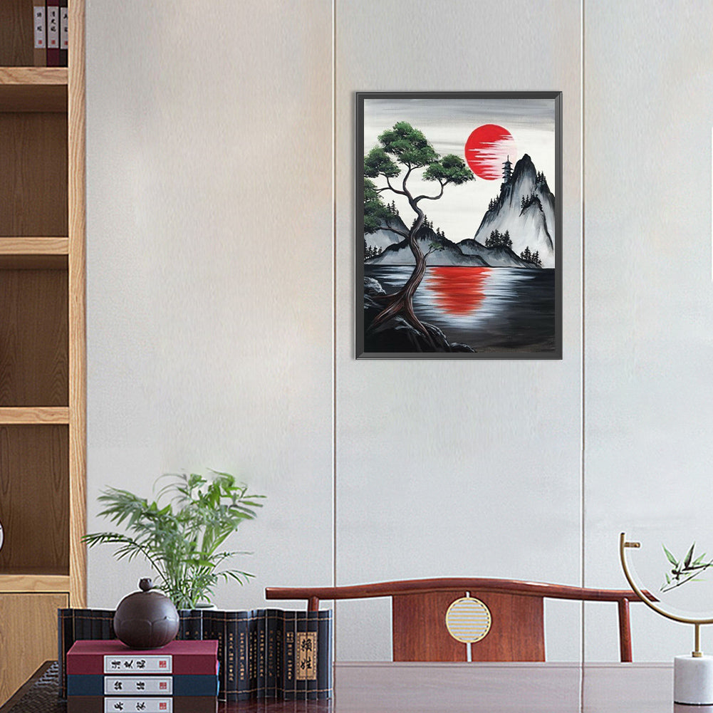 Landscape - Full Round Drill Diamond Painting 30*40CM