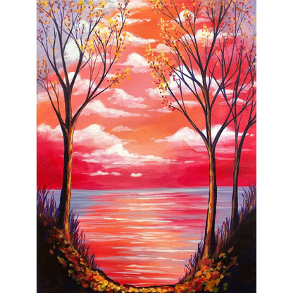 Landscape - Full Round Drill Diamond Painting 30*40CM