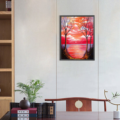 Landscape - Full Round Drill Diamond Painting 30*40CM