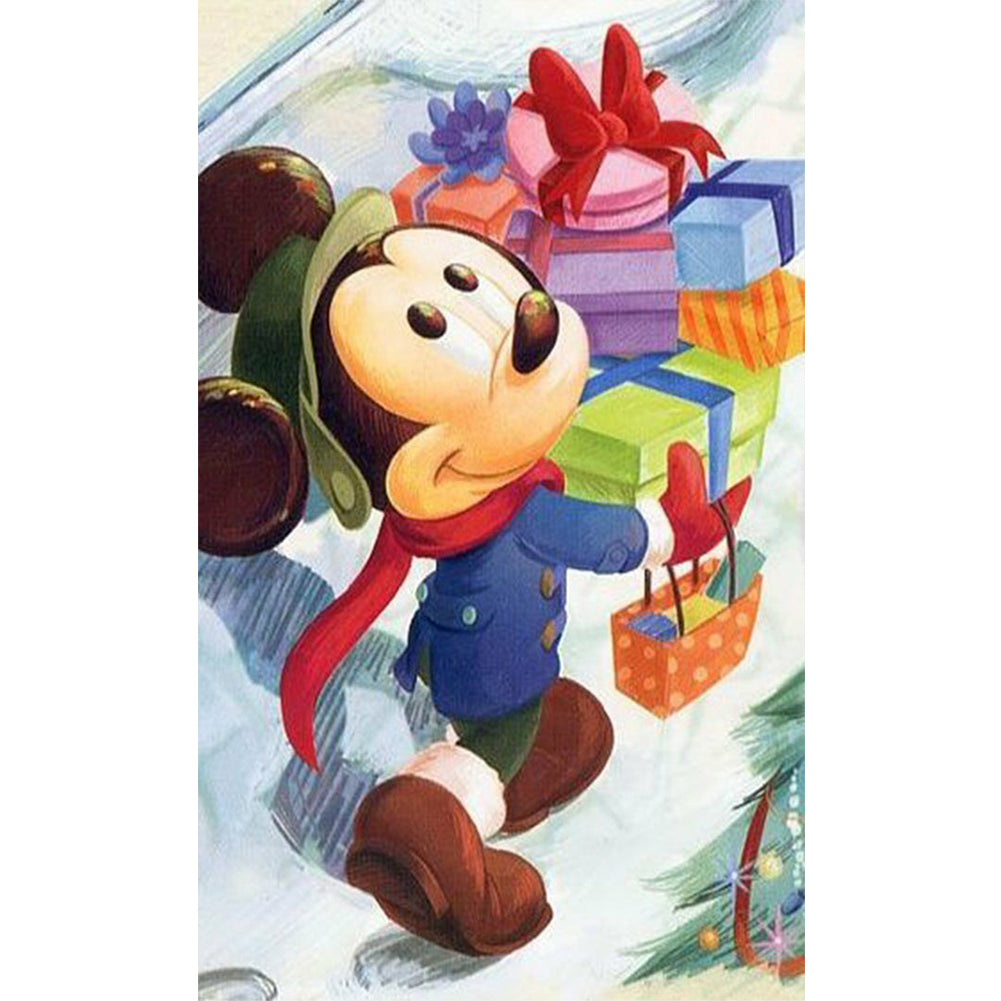 Mickey Giving Presents - Full Round Drill Diamond Painting 30*50CM