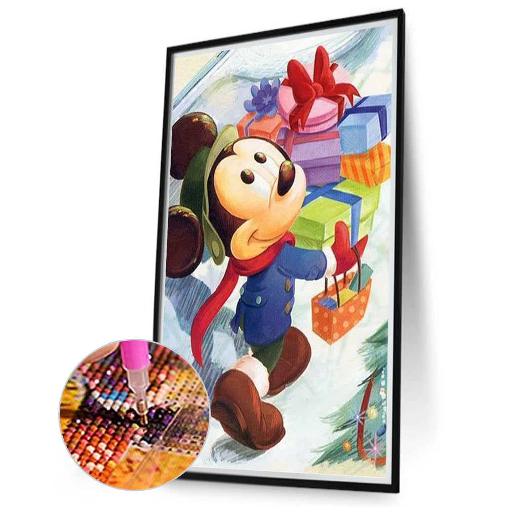 Mickey Giving Presents - Full Round Drill Diamond Painting 30*50CM
