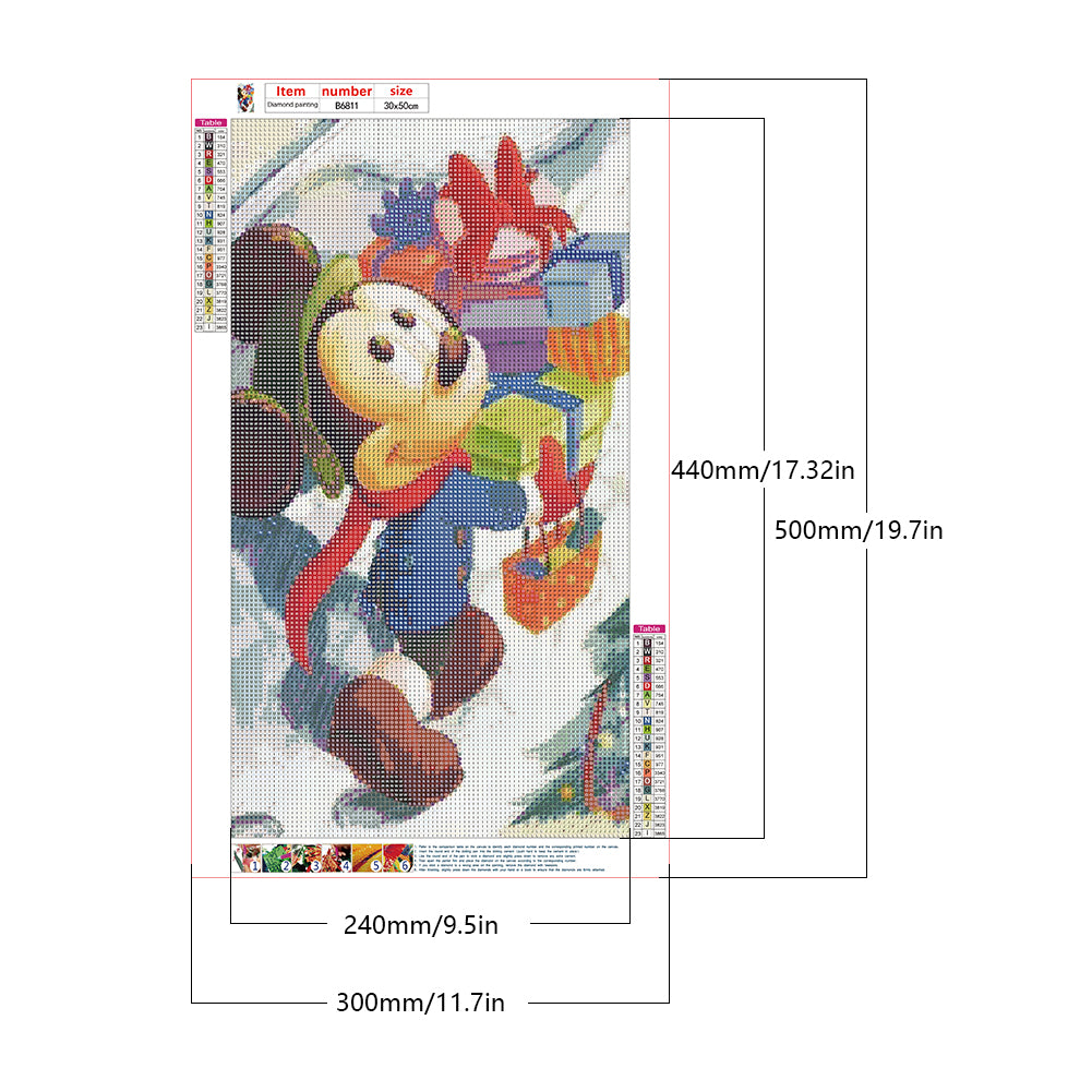 Mickey Giving Presents - Full Round Drill Diamond Painting 30*50CM