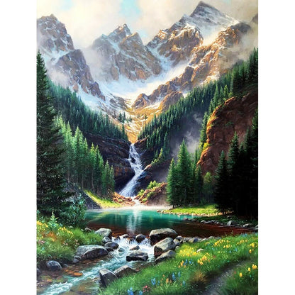 Mountains And Rivers - Full Round Drill Diamond Painting 45*60CM