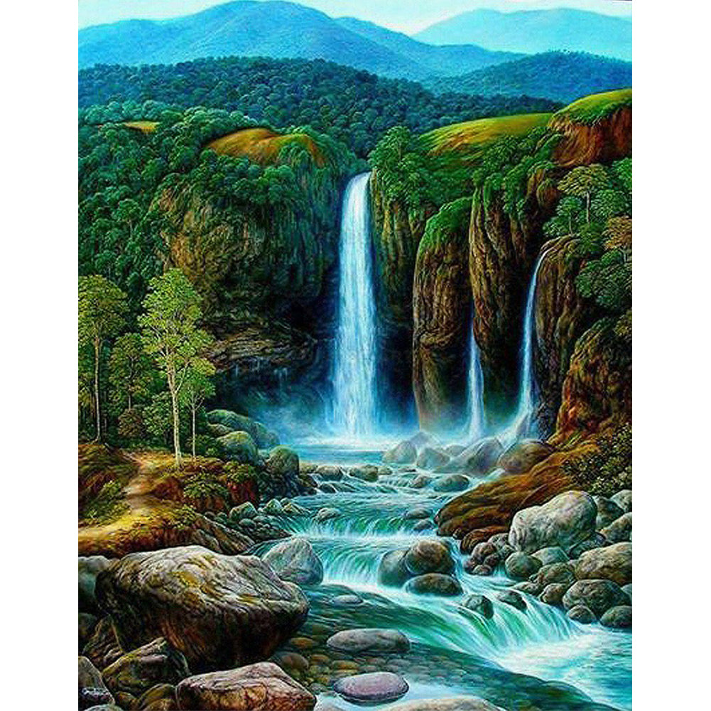 Mountains And Rivers - Full Round Drill Diamond Painting 45*60CM