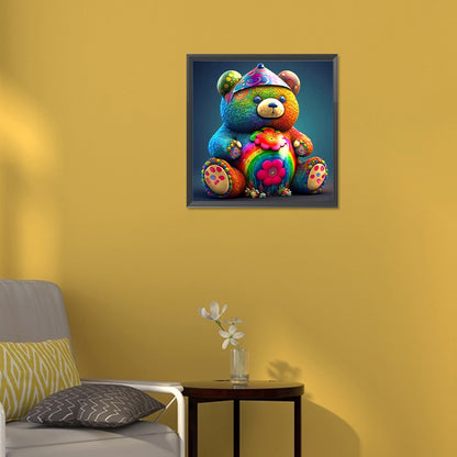 Colorful Bear - Full Round Drill Diamond Painting 30*30CM