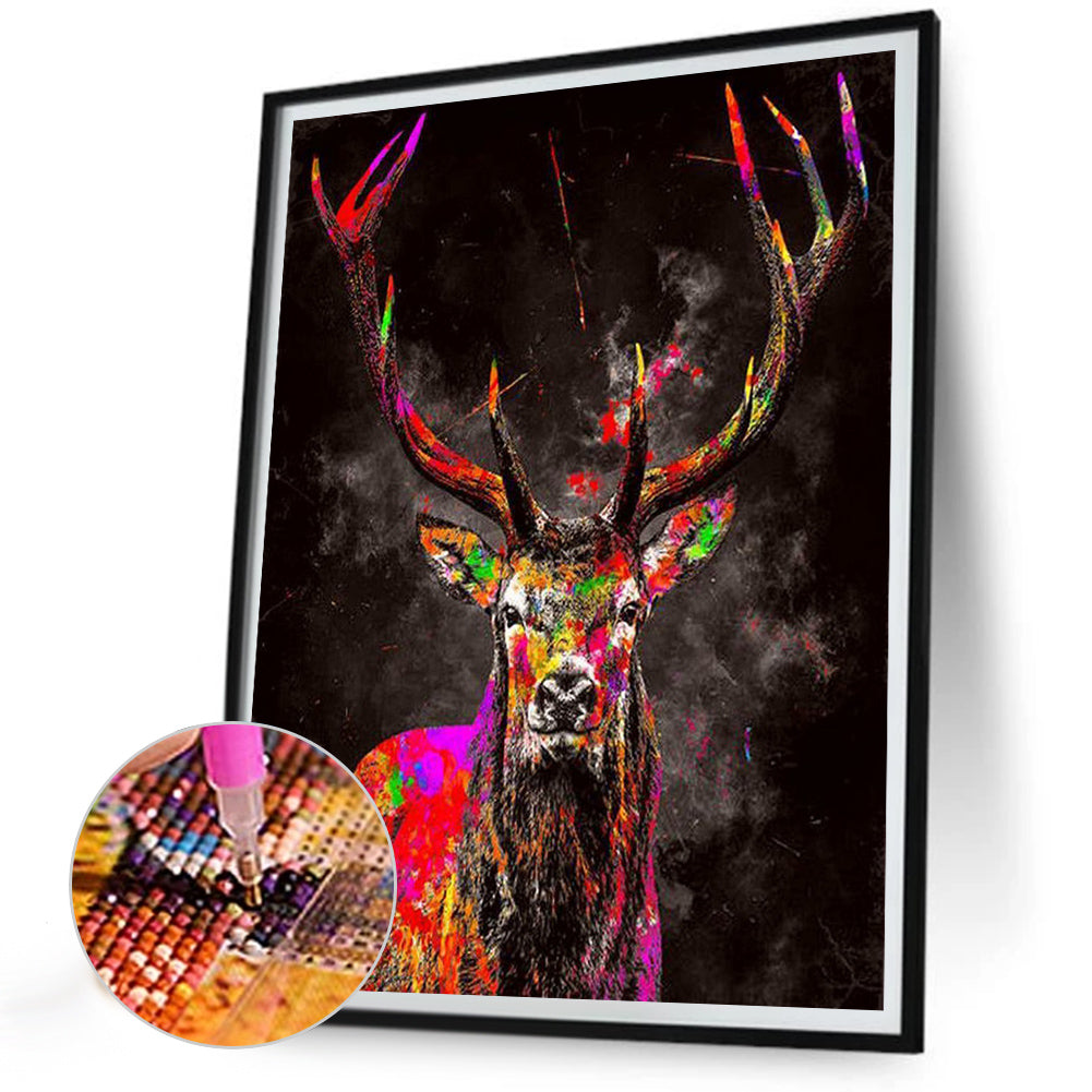 Splash Elk - Full Round Drill Diamond Painting 30*40CM