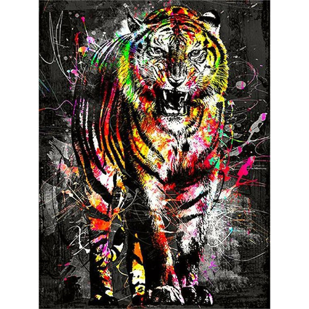 Splash Tiger - Full Round Drill Diamond Painting 30*40CM