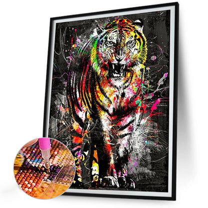 Splash Tiger - Full Round Drill Diamond Painting 30*40CM