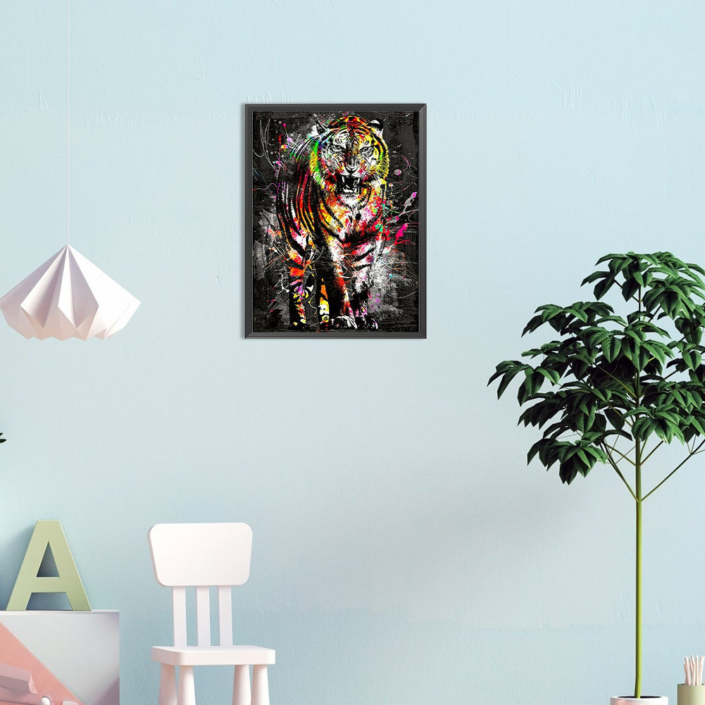 Splash Tiger - Full Round Drill Diamond Painting 30*40CM