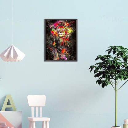 Splash Lion - Full Round Drill Diamond Painting 30*40CM