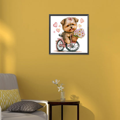 Watercolor Puppy - Full Round Drill Diamond Painting 30*30CM