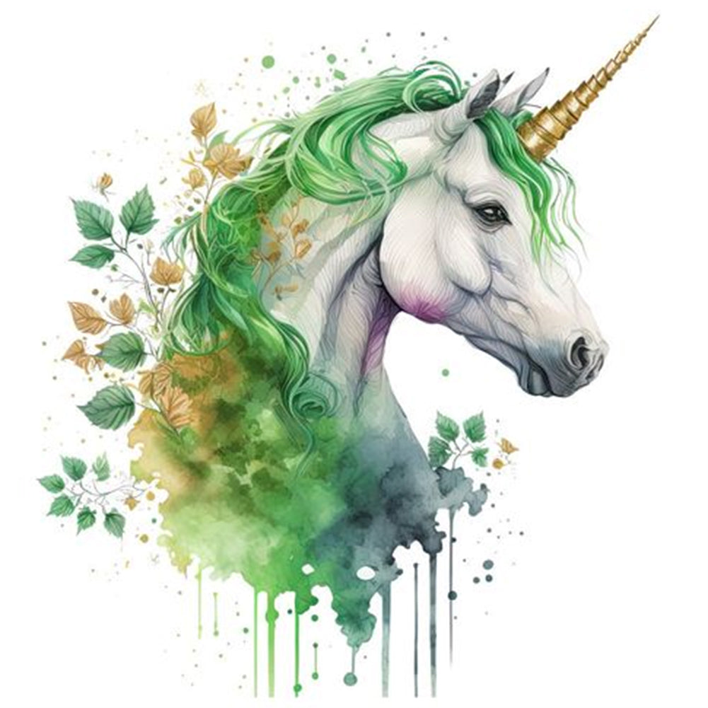 Watercolor Unicorn - Full Round Drill Diamond Painting 30*30CM