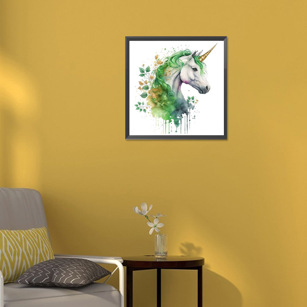 Watercolor Unicorn - Full Round Drill Diamond Painting 30*30CM