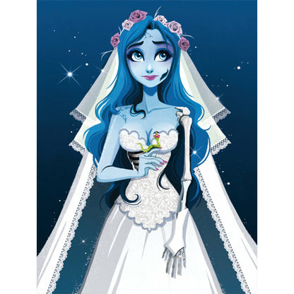 Corpse Bride Emily - Full Round Drill Diamond Painting 30*40CM