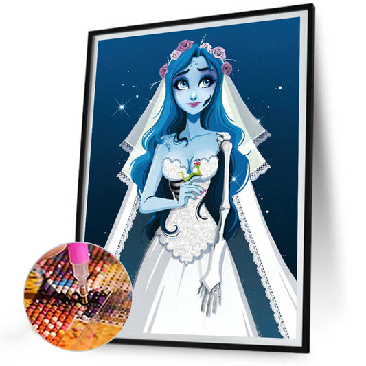 Corpse Bride Emily - Full Round Drill Diamond Painting 30*40CM