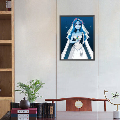 Corpse Bride Emily - Full Round Drill Diamond Painting 30*40CM