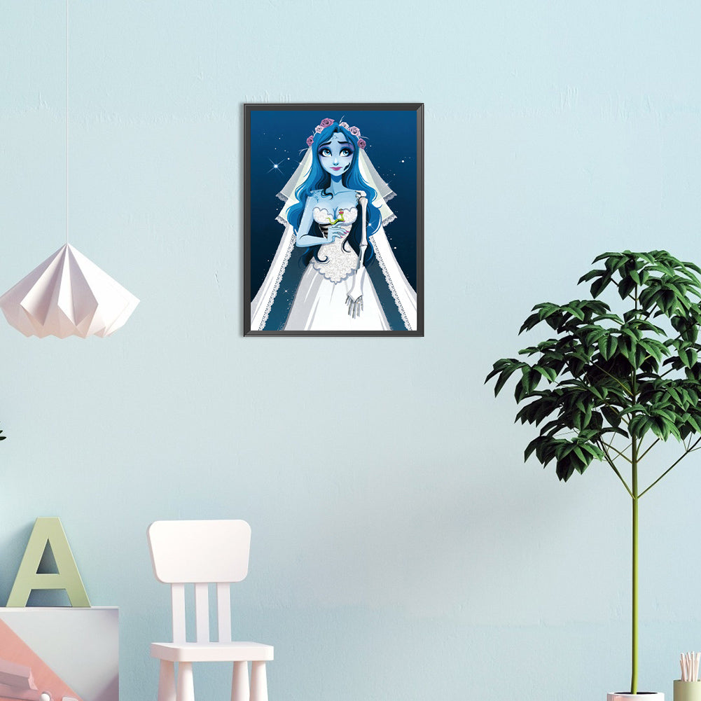 Corpse Bride Emily - Full Round Drill Diamond Painting 30*40CM