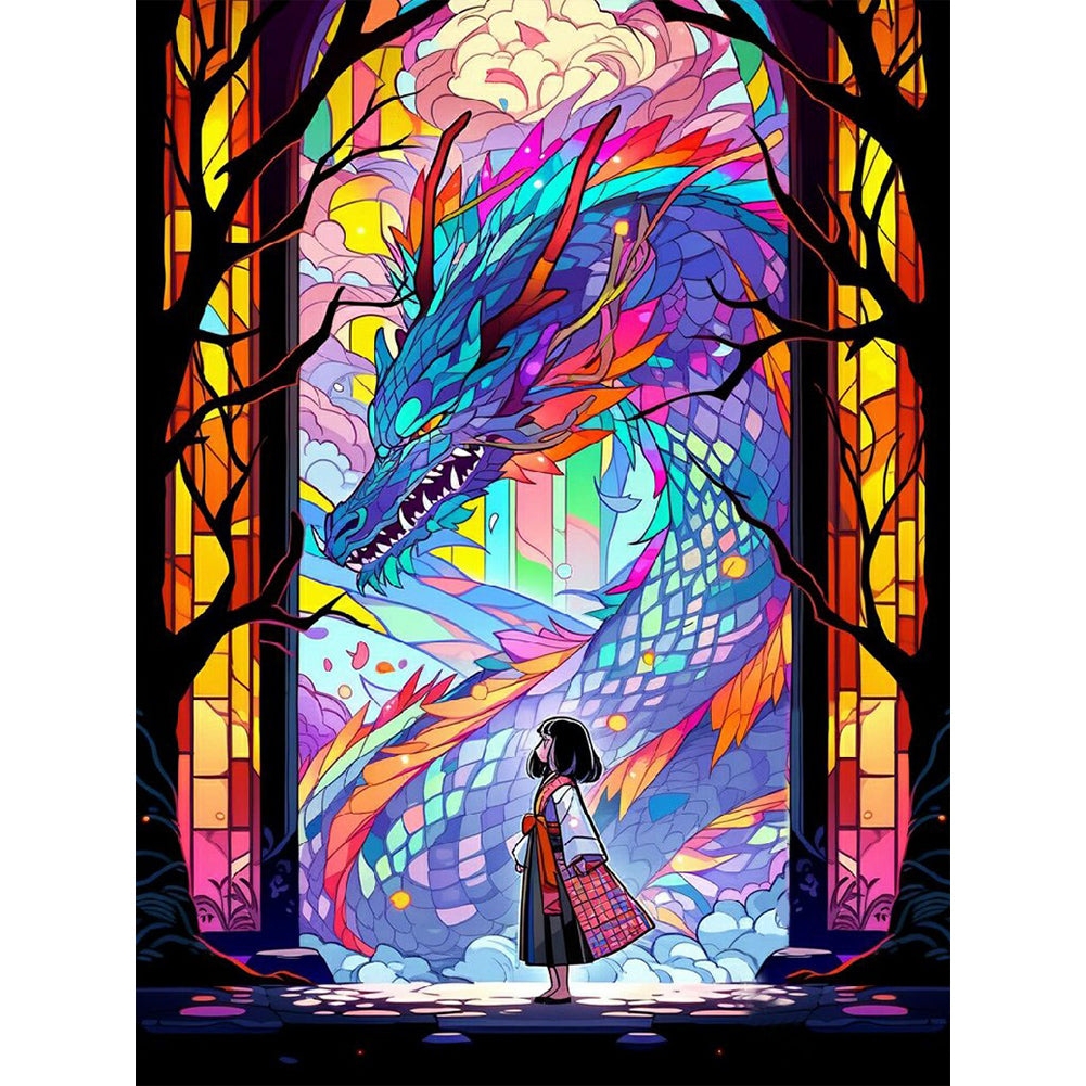 Mythical Dragon - Full Round Drill Diamond Painting 30*40CM