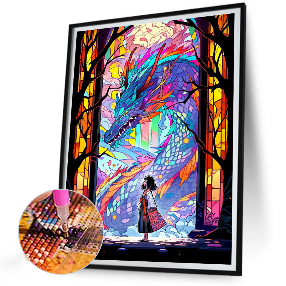 Mythical Dragon - Full Round Drill Diamond Painting 30*40CM
