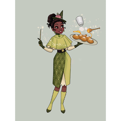 Princess Tiana - Full Round Drill Diamond Painting 30*40CM